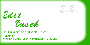 edit busch business card